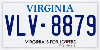 VA license plate VLV8879