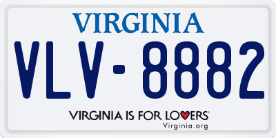 VA license plate VLV8882