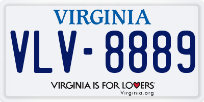 VA license plate VLV8889