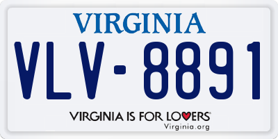 VA license plate VLV8891