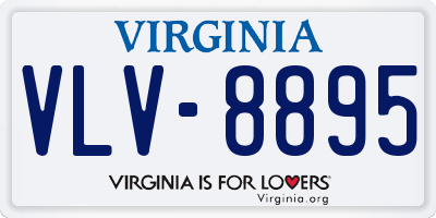 VA license plate VLV8895