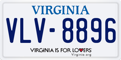 VA license plate VLV8896