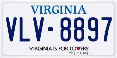 VA license plate VLV8897