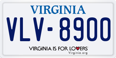 VA license plate VLV8900