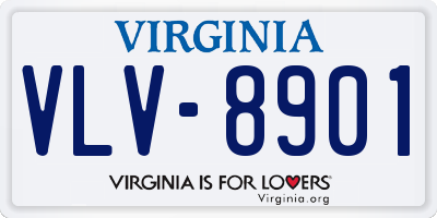 VA license plate VLV8901