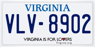 VA license plate VLV8902