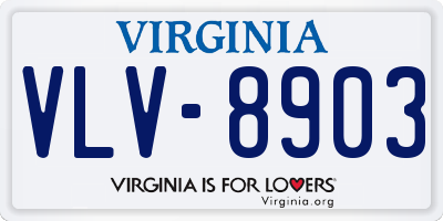 VA license plate VLV8903