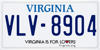 VA license plate VLV8904