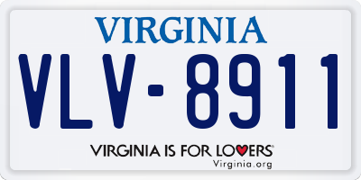 VA license plate VLV8911