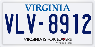 VA license plate VLV8912