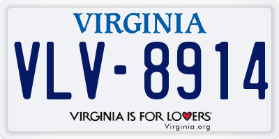 VA license plate VLV8914