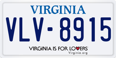 VA license plate VLV8915