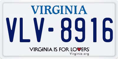 VA license plate VLV8916