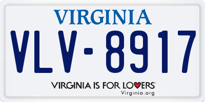 VA license plate VLV8917