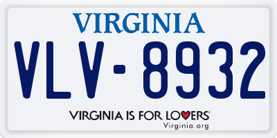 VA license plate VLV8932