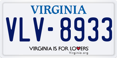 VA license plate VLV8933