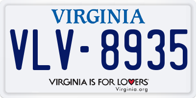 VA license plate VLV8935