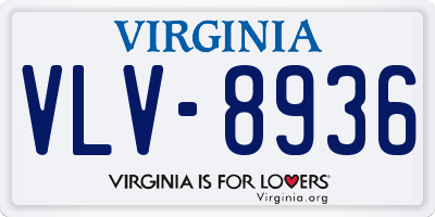 VA license plate VLV8936