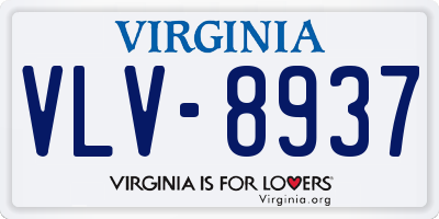 VA license plate VLV8937