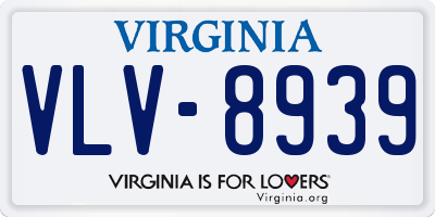 VA license plate VLV8939