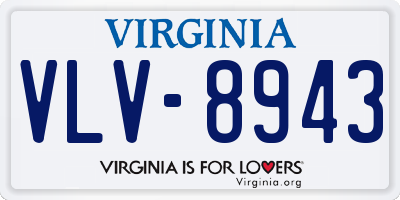 VA license plate VLV8943