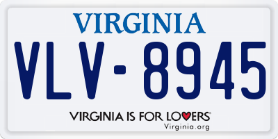 VA license plate VLV8945