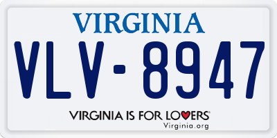 VA license plate VLV8947