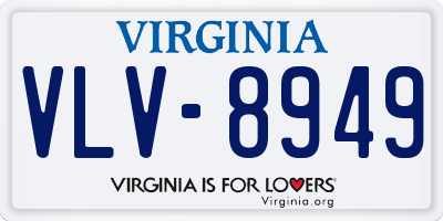 VA license plate VLV8949