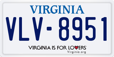 VA license plate VLV8951