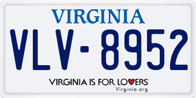 VA license plate VLV8952