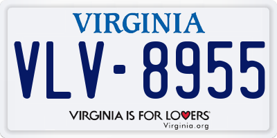 VA license plate VLV8955