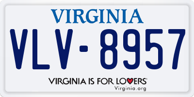 VA license plate VLV8957