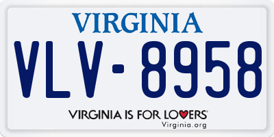 VA license plate VLV8958