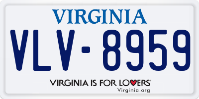 VA license plate VLV8959