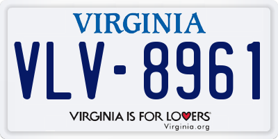 VA license plate VLV8961