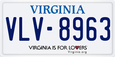 VA license plate VLV8963