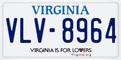 VA license plate VLV8964