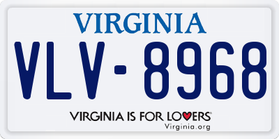 VA license plate VLV8968