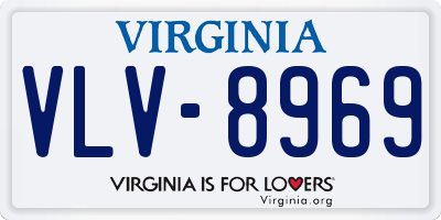 VA license plate VLV8969