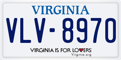 VA license plate VLV8970