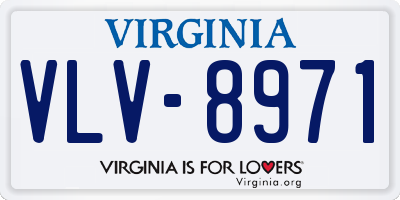 VA license plate VLV8971