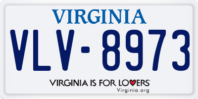 VA license plate VLV8973