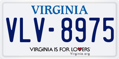 VA license plate VLV8975