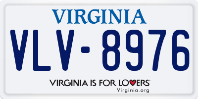 VA license plate VLV8976