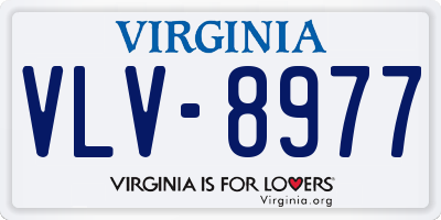 VA license plate VLV8977