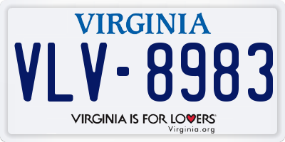 VA license plate VLV8983