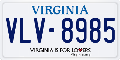 VA license plate VLV8985