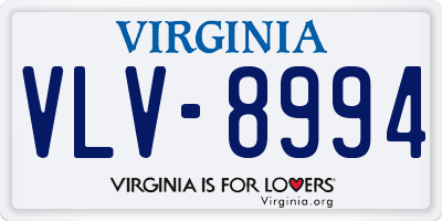 VA license plate VLV8994