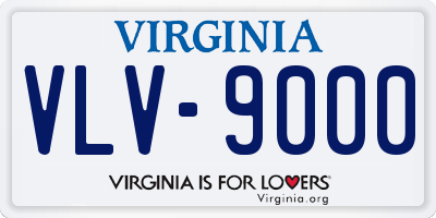 VA license plate VLV9000