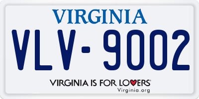 VA license plate VLV9002